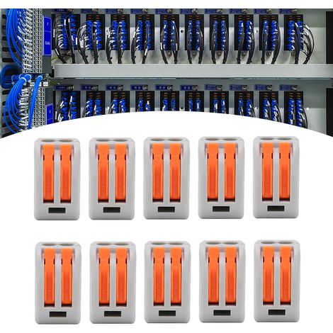 Lot de 10 connecteurs rapides PCT212, connecteurs parallèles flexibles et rigides, répartiteurs, connecteurs de fils, borniers (1/5)
