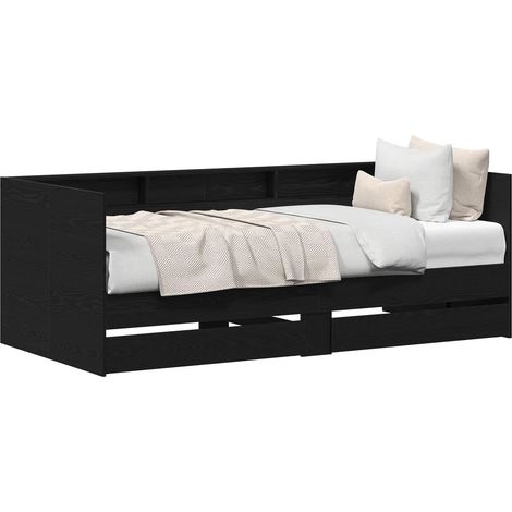 Maison Exclusive - Daybed con testiera Rovere Nero 100 x 200 cm Legno multistrato