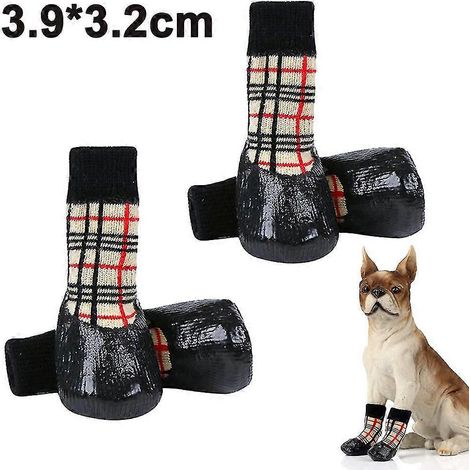2 Paar wasserdichte Hundesocken, rutschfeste Pfotenschoner für drinnen (1/5)