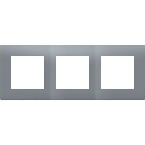 SIEMENS Plaque triple grise réversible, appareillage modulaire design contemporain - Delta Viva