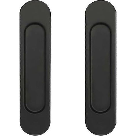 Poignée de porte coulissante (lot de 2), poignée de meuble noire de 120 mm, poignée de tiroir moderne, pour armoires et tiroirs (1/5)