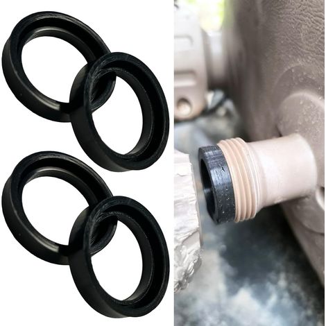 Prévention des fuites de gaz, kit de Joint d'entrée et de Sortie pour Spa, connecteurs Entre Les Joints d'étanchéité pour Spa Simple 11699 Assurez Un débit d'eau sans (4Pcs Black) (1/5)