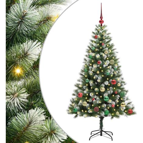 Sapin de Noël  Arbre de Noël artificiel à charnière avec neige en flocons (1/5)