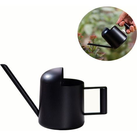 Kleine Gießkanne 300 ml, Gießkanne für Zimmerpflanzen aus Edelstahl, mit langem Ausguss und Griff, Mini-Gartengießkannen für Zuhause, Balkone, Büros, Bonsai (1/4)