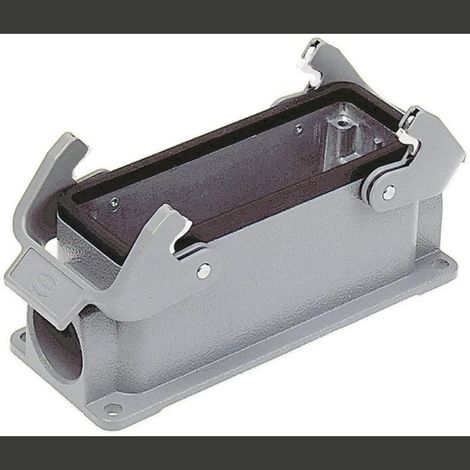 [NEUWERTIG] B-Ware Harting Sockelgehäuse Gehäuse Unterteil Steckverbinder Grau Seitlich Ip65