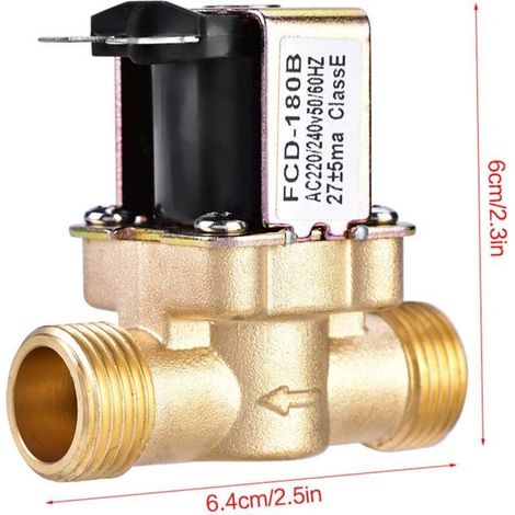 UlisemÉlectrovanne Magnétique électrique en Laiton Normalement Fermée de 1/2 Pouce AC 220 V pour le Contrôle de l'eau - Électrovanne Magnétique 220 V (1/3)