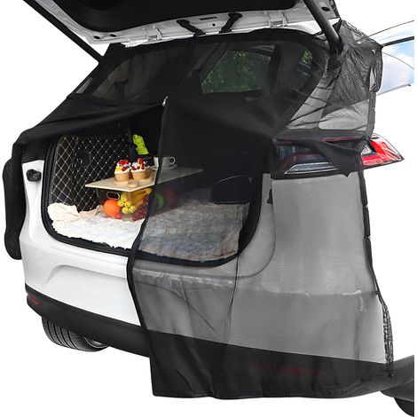 Zanzariera magnetica per portellone posteriore 174x150 cm, rete di protezione solare in rete anti-UV, portellone posteriore per auto antizanzare nero per SUV-MPV-furgone-Rearkl, camper, roulotte, furg (1/5)