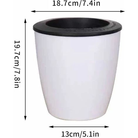 (S5) Pots de fleurs paresseux, pot de fleurs hydroponiques en plastique à arrosage automatique, culture hydroponique de plantes succulentes en pot, décoration de bureau pour la maison (1/4)
