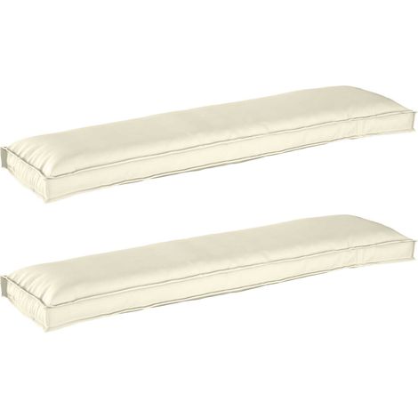 Palettenkissenset 2 pcs Creme 150 x 40 x 8 cm Oxford-Stoff