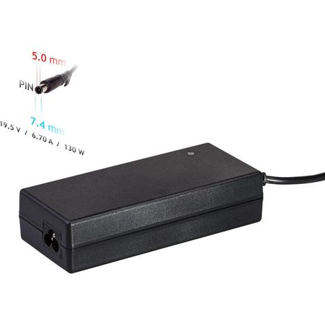 Adaptador de corriente para portátil Dell Akyga AK-ND-57, 19,5 V, 6,7 A, 130 W, 7,4 x 5,0 mm + conector. (1/4)