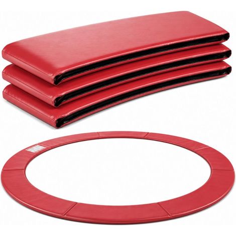 AREBOS Almohadillas de Seguridad Cojín Trampolín 457 cm Rojo