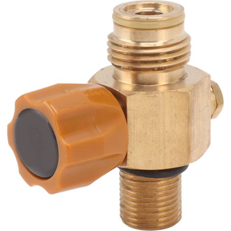 Robinet de remplissage CO2 en laiton 5000 psi, raccords G1/2-14 et 5/8"-18 UNF, résistant à la corrosion pour bouteille haute pression (1/5)