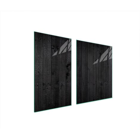 Assiette en verre et planche à découper en bois 100x52 (1/5)