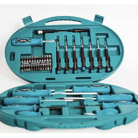 Vtizikl Set Cacciaviti E Punte Kit 42 Pezzi Chrome Vanadium Con Cacciavite Di Precisione - (1/4)