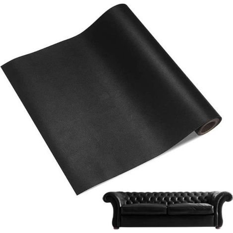 Cuir Autocollant - Non spécifié - 50 x 137 cm - Noir - Multi-usages - Adhésif fort (1/4)