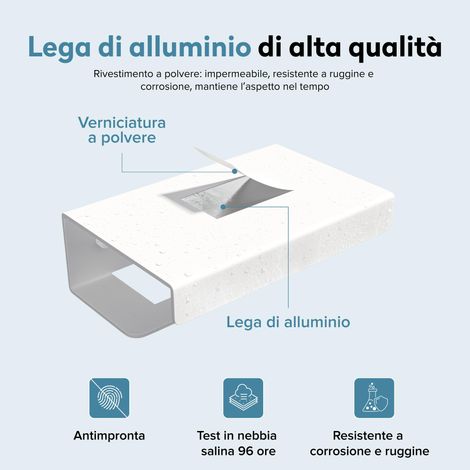 doporro Porta Carta Igienica con Mensola, Portarotolo Carta Igienica Moderna in Lega di Alluminio, Montaggio a Parete, Accessori Bagno, Bianco Sabbia, Lino-05