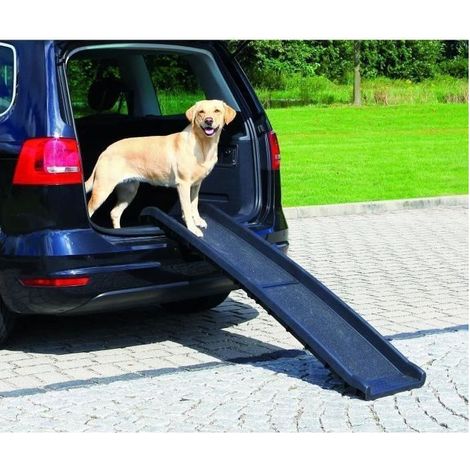 Hunde- und Haustierrampe – TRIXIE – Petwalk – Kunststoff – Sicherheitsgeländer – Schwarz (1/5)