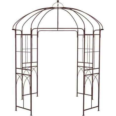 Arceau de jardin en forme de volière métallique pour plantes grimpantes, mariage, fête - bronze (1/5)