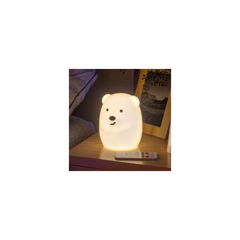 Nachtlicht für Kinder, bärenförmiges LED-Nachtlicht, Nachttischlampe, 9 Farben erhältlich, mehrfarbiges Baby-Nachtlicht, USB-aufladbar, leicht mit Fernbedienung, ein tolles Geschenk für Kinder.
