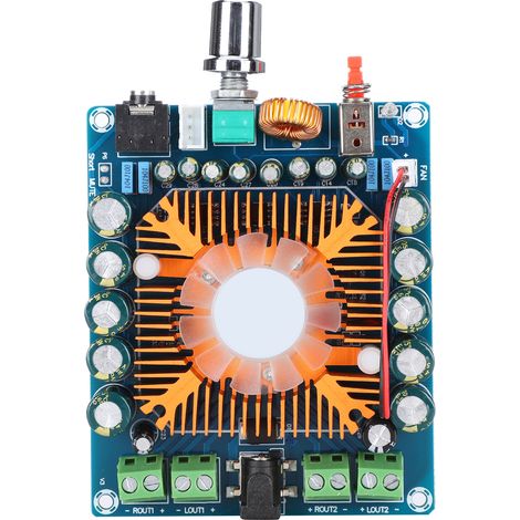 Amplificateur Numérique 4 Canaux 450W Puissant avec Refroidissement Intelligent - Carte Ampli HiFi Haute Puissance (1/5)