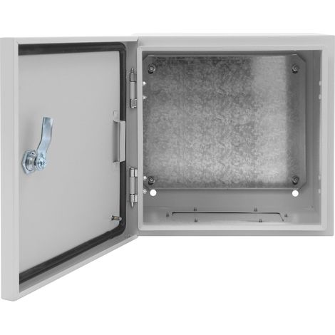 Boîtier électrique extérieur IP65 – 30×30×20 cm, IK08, acier galvanisé – Pour prise, disjoncteur, compteur – Murale