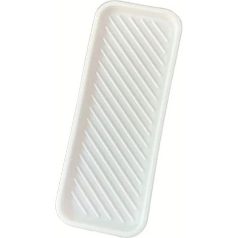 Tapis égouttoir blanc 22,8×9cm, lot de 2 (1/4)