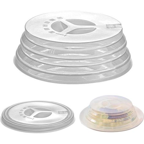 Couvercle Pliable pour Micro-Ondes, Conservation des Aliments en Silicone, Trous de Vapeur réglables, Sans Bap et Non Toxique, Couvercle pour Les Petits et Grands Micro-Onde (S) (1/5)