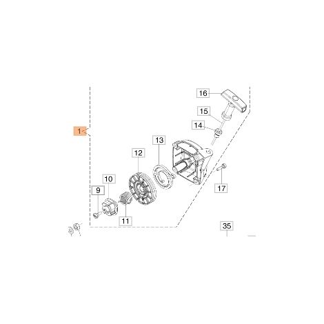 Unidad de arranque desbrozadora modelos BC350S BC350T 61380101 OLEOMAC