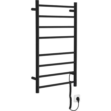 Sapho Redondo - Scaldasalviette 50x90 cm, 75 W, nero opaco ER220BV (1/5)