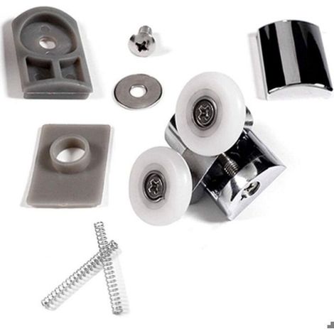 Roulette Pour Porte De Douche - 23 mm - Galet Coulissant En Nylon Et Alliage De Zinc - Pour Porte Coulissante De Cabine De Douche - Lot De 4 (1/5)