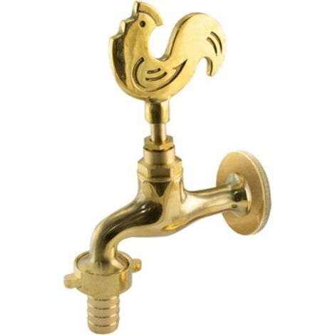 Grifo Decorativo Latón Modelo Gallo Entrada 1/2" Salida 3/4"