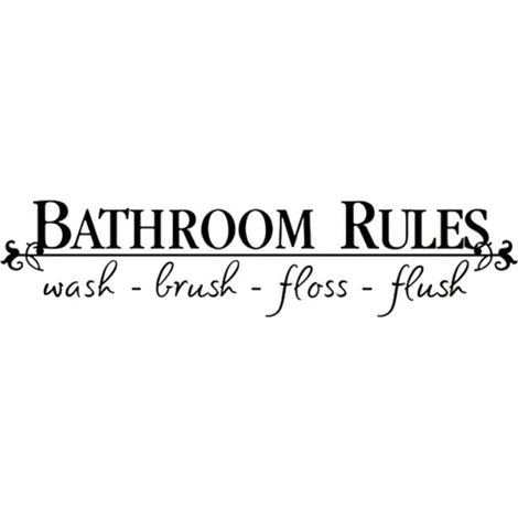 Stickers muraux amovibles Règles de salle de bain Décoration Art Toilettes (1/5)