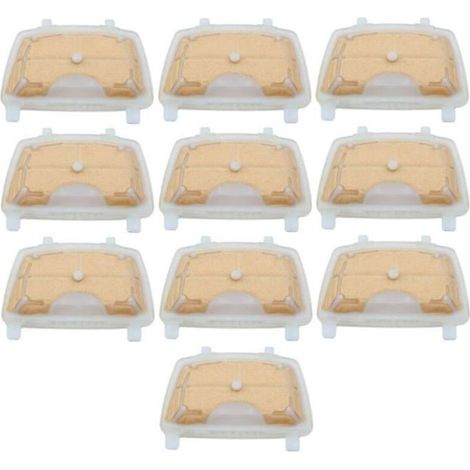 Air filter cleaner, pack of 10 for STIHL chainsaws MS211, MS181, MS171. Replacement part number 11390071800. (1/4)