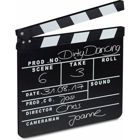 Kaelt - Ardoise Film Noir Ardoise Film Hollywood Scène Décoration Inscription H x L x P : 26 x 30 x 30 cm Cisea (1/4)