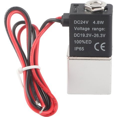 Vanne électrovanne 24V DC à réponse rapide, 2 positions 2 voies pour air eau huile G1/4 (1/5)