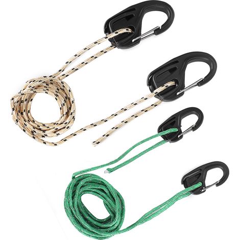 Cordon de tente avec crochet, mousqueton et accessoires pour le camping en extérieur (1/5)