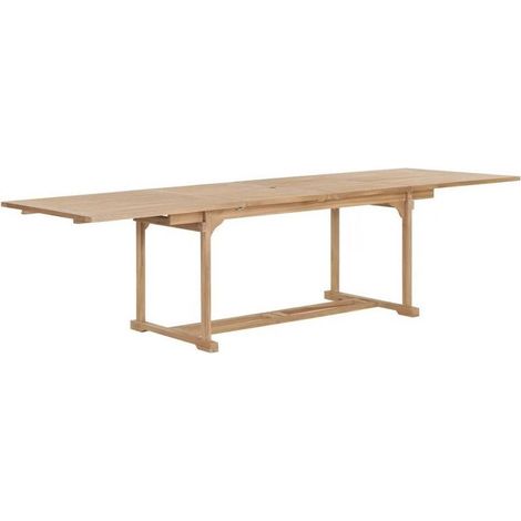 Table rectangulaire extensible teck massif clair Endel 180-280cm (1/5)