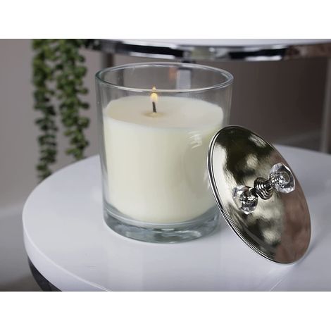 Christmas Candle Jar Silver Diamond Lid Candle Jar Candle Ornament Bedroom Bathroom Livingroom (1/3)