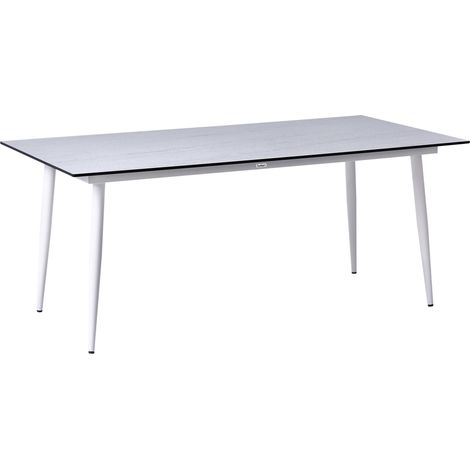 Gartentisch TOLENTINO 180 cm 90 cm Steinoptik Travertinoptik