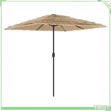 Parasol de jardin avec LED - FAFEICY - 4005117 - Carré 248x248x248 cm - Mât acier - LED intégrées (1/5)