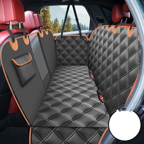 Housse de Siège d'auto pour Chien Banquette Arrière Antidérapant et Imperméable Mise à Niveau Matérielle avec Fenêtre de Visualisation Protection Coffre Universelle Voiture 137 x 147cm Noir (1/5)