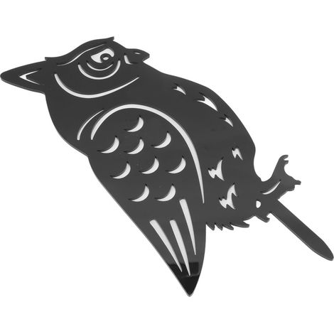 Carte décorative hibou de jardin, silhouette de hibou en acrylique, piquets pour cour extérieure et pelouse (1/5)