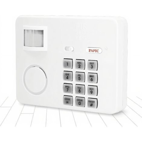 Alarme à Détecteur de Mouvement PIR sans Fil, Sirène d'urgence avec Clavier de Sécurité et Mot de Passe, Détecteurs Infrarouges à Distance (1/5)