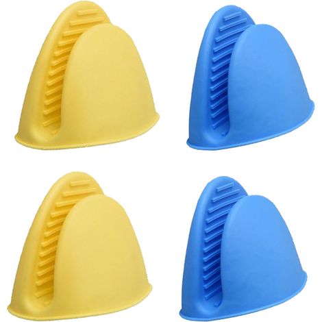 Gants De Cuisine Résistants À La Chaleur - Manique Anti-Dérapante En Silicone - Pour Four Et Barbecue - Lot De 2 (1/5)