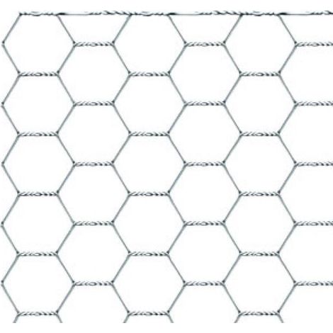 RETE RECINZIONE TRIPLA TORSIONE ZINCATA 50 MT X 0,50 H maglia 19/2 FER 170543 (1/2)