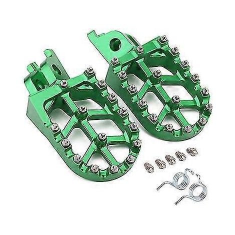CNC-Fußrasten/Fußpedale für Honda CR 125, 250, CRF 150R, 250R, 250X, 250RX, 450R, 450RX (2004–2022) – Grün