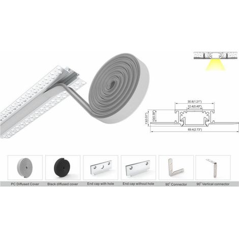 Perfil Tira LED Integración / Trimless - 30x13mm - 2 Metros (1/5)