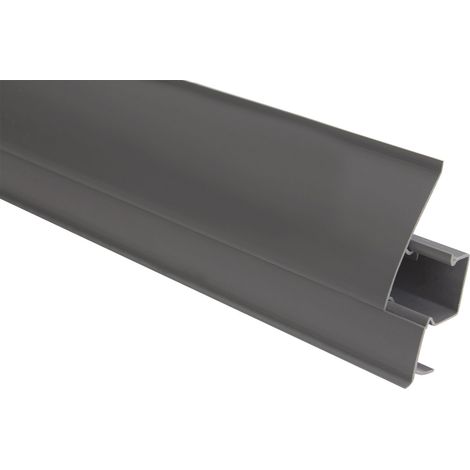PVC Sockelleisten Sparpakete Fußbodenleisten 23x65mm Modern Kabelkanal: 0107 grau, 2 Meter / 1 Leiste (1/5)