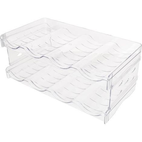 2 étagère pour Caisse de Bouteilles, Rangement Bouteille Moderne, Casier à Vin Empilable, Support Porte-Bouteilles d'eau et Vin pour Cuisine, Frigo, Armoire, Frigo et Bureau- contenir 8 Bouteilles (1/5)