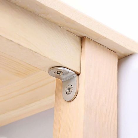 Équerre 90° - - 20x20 mm - Inox - Lot 20 - Vis incluses (1/5)